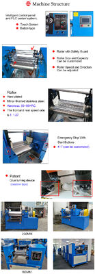 XK-160 250 300 320 400 450 550 610 Two Rolls Open Refining Mixing Mill for Rubber Silicone Compounds Machine